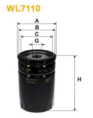 WIX FILTERS wl7110 -  Фильтр масляный двигателя